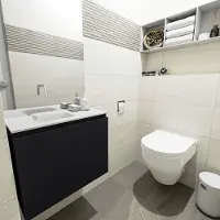 Mondiaz Olan 60cm toiletmeubel urban met wastafel talc links geen kraangat