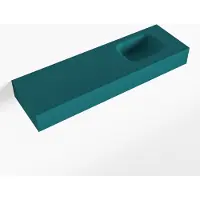 Mondiaz LEX Opbouwwastafel 100x30x12cm 0 kraangaten wasbak rechts Solid Surface mat F52121Smag
