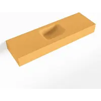Mondiaz LEX Opbouwwastafel 100x30x12cm 0 kraangaten wasbak midden Solid Surface mat F52119Ocher
