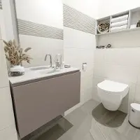 Mondiaz Olan 80cm toiletmeubel smoke met wastafel talc midden 1 kraangat