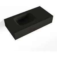 Mondiaz LEX Opbouwwastafel 60x30x12cm 0 kraangaten wasbak links Solid Surface Urban mat F52108Urban