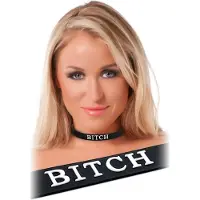 Rimba - Halsband - Collar Met Tekst - BITCH - Siliconen