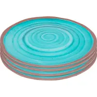 Bo Camp - Dinerbord - Halo - 4 Stuks - Melamine - Aqua