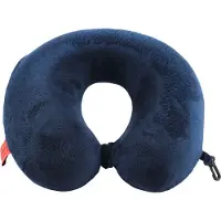 Cuddlebug nekkussen U vorm memoryfoam 30 cm donkerblauw
