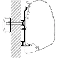 Thule luifel adapter Bürstner 2017 muurbevestiging