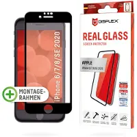Displex Screenprotector Real Glass Full Cover voor de Apple iPhone SE (2022 / 2020) / 8 / 7 / 6(s)