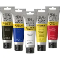 Winsor & Newton Galeria Acrylverf 120ml – Set van 5 basiskleuren - Hoge kwaliteit