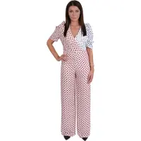 Forever Unique Roze-wit, elegant jumpsuit/broekpak - S