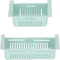 Springos Koelkast Organizer | Keuken Organizer | Lade Organizer | Verstelbaar | Mint