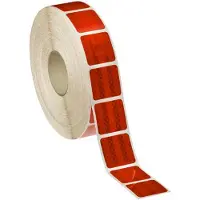 ABC-led Reflecterende Tape Rood - 5x5 cm Stickers - Rol 50 meter - gecertificeerd ECE R104