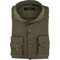 Desoto Luxury Tailored Fit Jersey overhemd Forrest Groen, Effen
