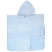 The One Towelling Baby Poncho Licht Blauw