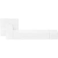 Formani Jan des Bouvrie Square JB100G deurkruk geveerd op rozet - wit