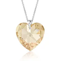 Montebello Ketting Daisy HZ562 - Swarovski Hart - 925 Zilver Gerhod. - Ø18mm - 50cm