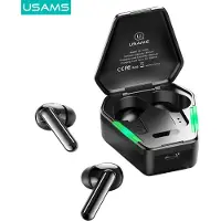 Usams Gaming Wireless Earbuds - Draadloze Oordopjes Met Oplaadcase - Bluetooth Oordopjes - Gaming Oordopjes - Apple & Android - 5.0BT - Zwart