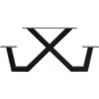 Woood X-Poot Picknick Buiten Tablo - Metaal - Zwart - 70x142x13