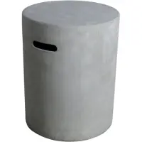 Elementi Elementenbescherming voor gasflessen, met een betonlook in de kleur grijs, geschikt voor gascontainers van 5 kg, rond