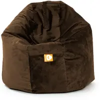 Whoober ronde zitzak "Ibiza" XL velvet taupe - Wasbaar - Zacht en comfortabel