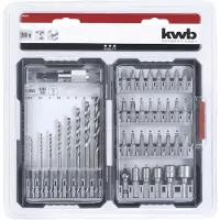 Kwb 108910 Boor- en bitassortiment 39-delig Metaal 2 mm, 2.5 mm, 3 mm, 3.5 mm, 4 mm, 5 mm, 6 mm, 6.5 mm
