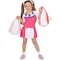 Widmann Cheerleaders jurkje pink (wit, pink en paars, 116)