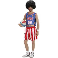 Widmann Basketball speler USA outfit | thema sport kostuum (rood, wit en blauw, S)