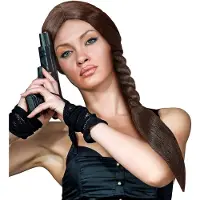 Widmann Pruik Lara Croft (bruin)
