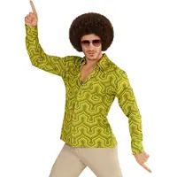 E-Carnavalskleding.nl Jaren 70 disco hemd Groovy groen