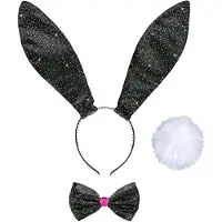 Widmann Carnavalsartikelen: Sexy bunny verkleedset zwart