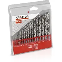 Kreator Metaalborenset HSS 19-delig 1-10mm