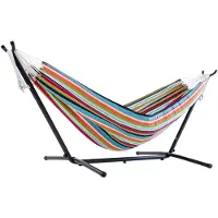 VIVERE Combo Sunbrella hangmat met standaard (Kleur: groen/blauw/...)
