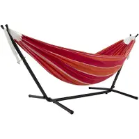VIVERE Combo hangmat met standaard (Frank's tweede kans: nee, Gewicht: 14 kg, Kleur: oranje/roze/geel)