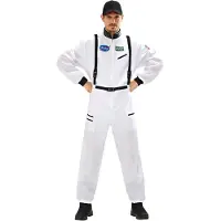 Widmann Carnavalskleding: Witte astronauten-overalls voor mannen