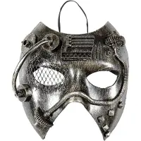 E-Carnavalskleding.nl Steampunk masker zwart zilver