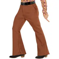 Widmann Groovy 70's heren broek bruin (bruin, S/M)