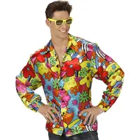 E-Carnavalskleding.nl Flower power blouse (multi color, XL)