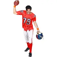 Finidi Rood zombie american footballer kostuum heren