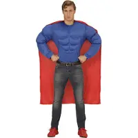 Widmann Superman Kostuum | Amerikaanse Superheld Held Super Power Kostuum | Medium | Carnaval kostuum | Verkleedkleding