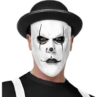 Widmann Eng griezel clown masker met bolhoed