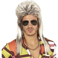 SuperMerchantEU Blond met grijze rocker pruiken voor mannen