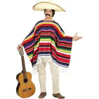 E-Carnavalskleding.nl Authentieke Mexicaanse poncho's S/L
