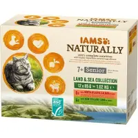 IAMS 2x Naturally Senior Multipack Land & Sea 12 x 85 gr