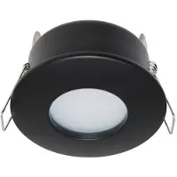 LumenXL Inbouwspot Rex zwart voor badkamer