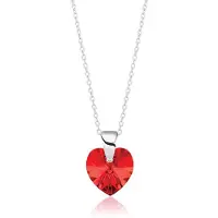 Montebello Ketting Amy KHZ449 - Swarovski Hart - 925 Zilver Gerhod. - Ø10mm - 45cm