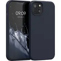Kwmobile telefoonhoesje geschikt voor Apple iPhone 13 - Hoesje met siliconen coating - Smartphone case in bosbesblauw