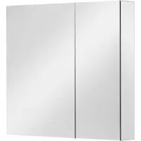 Ben Vario Spiegelkast links 2 ongelijke delen met spiegelmelamine omtrokken zijpanelen 70x14x75 cm