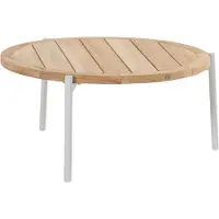 4 Seasons Outdoor Yoga salontafel 73xH35 cm frost grey natural teak 4-Seasons Outdoor