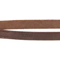 Trixie hondenriem rustic verstelbaar vetleer donkerbruin 200x1,2 cm