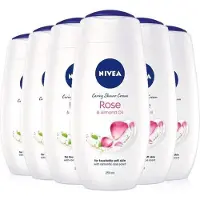 Nivea Rose & Almond Oil - 6 x 250 ml - Voordeelverpakking - Douchecrème
