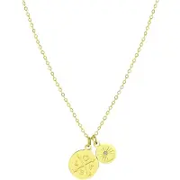 Lucardi Dames Nayley Ketting - Staal - Ketting - Cadeau - 50 cm - Goudkleurig