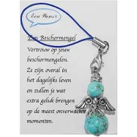 Een Wens Kleine Halfedelstenen Beschermengel Turquoise